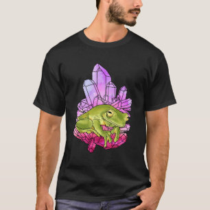 Frog Crystal Amethyst Gemstone for Toad Owners T Shirt