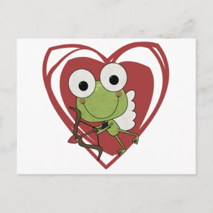 Frog Cupid Valentine T-shirts och presenter Helg Vykort