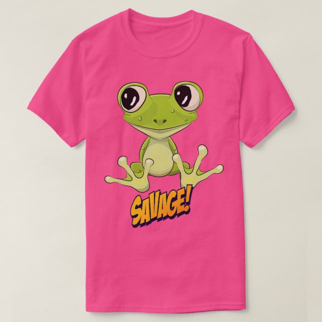Frog Cute Kawaii toon T Shirt (Design framsida)
