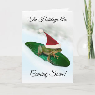 Frog Dash genom Snö-julen Helgkort