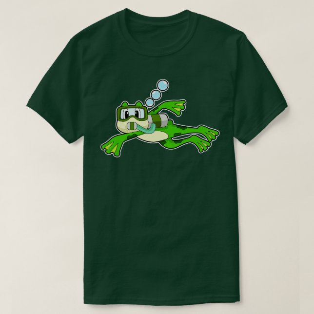 Frog Diver Oxygen flaska T Shirt (Design framsida)