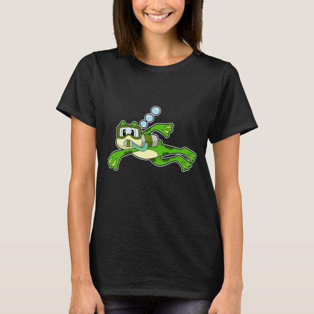 Frog Diver Oxygen flaska T Shirt (Framsida)