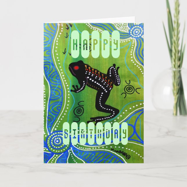 Frog Dreaming Birthday Card Kort (Framsida)