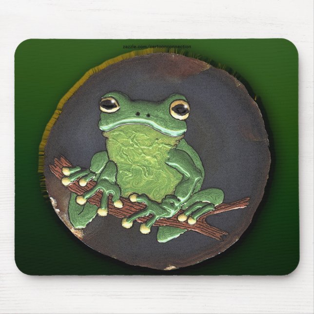 FROG DREAMS Cute Frog Painting Mousepad Musmatta (Framsidan)