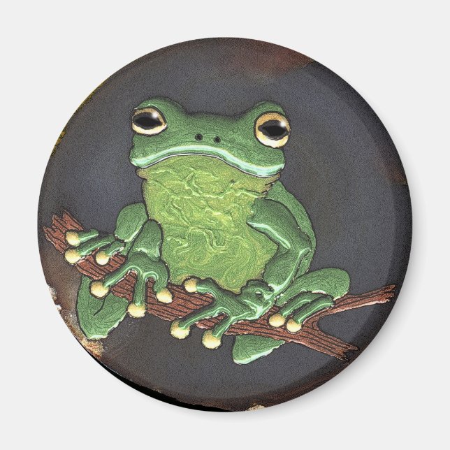 Frog Dreams Träd-Frog Art Magnet (Framsidan)