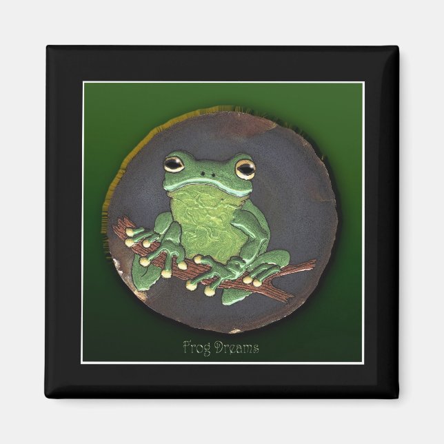 Frog Dreams Träd-Frog Art Magnet (Framsidan)