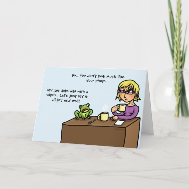 Frog dyker upp vid första datum online dejtar kort (Framsida)