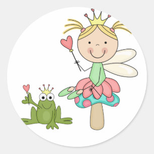 Frog Fairy - Blond T-shirts och Gifts Runt Klistermärke