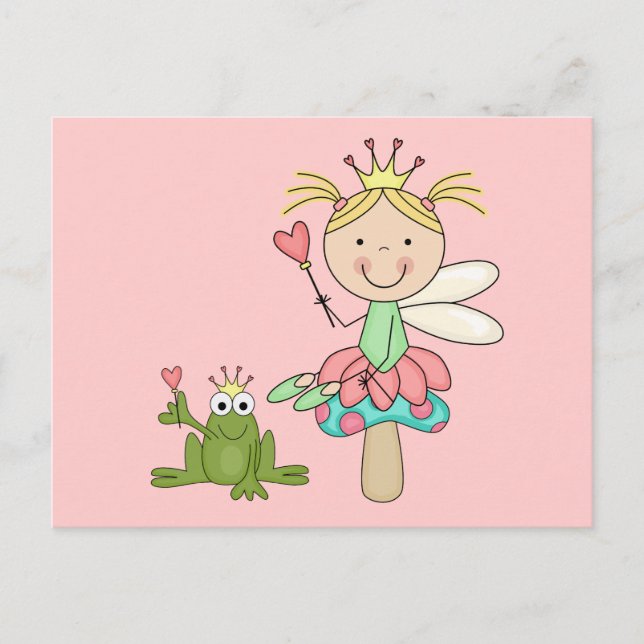 Frog Fairy - Blond T-shirts och Gifts Vykort (Framsida)