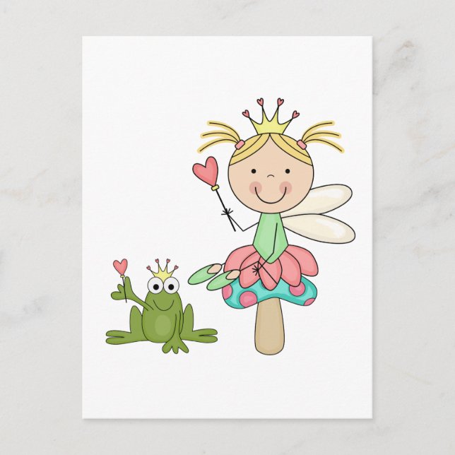Frog Fairy - Blond T-shirts och Gifts Vykort (Framsida)