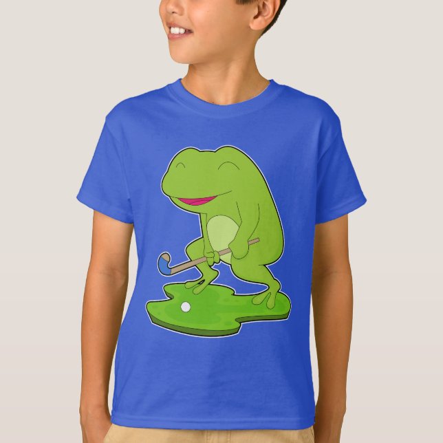 Frog Fält hockey Hockey stick T Shirt (Framsida)