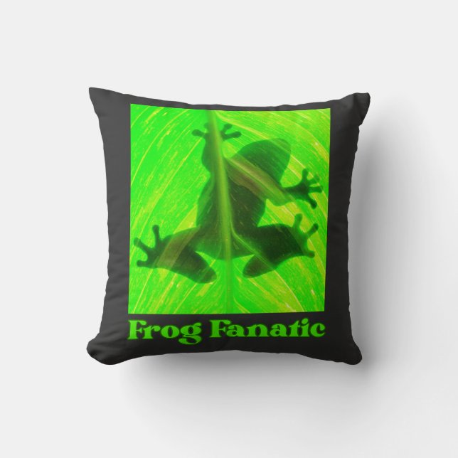 Frog Fanatic Frog Älskare Kudde (Framsida)