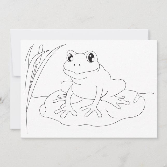 Frog färg me-kort 5 x 7 julkort (Framsida)