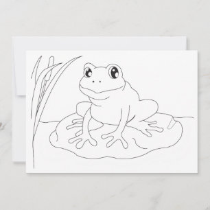 Frog färg me-kort 5 x 7 julkort