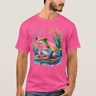 Frog färgstark vattenfärg Frog T Shirt