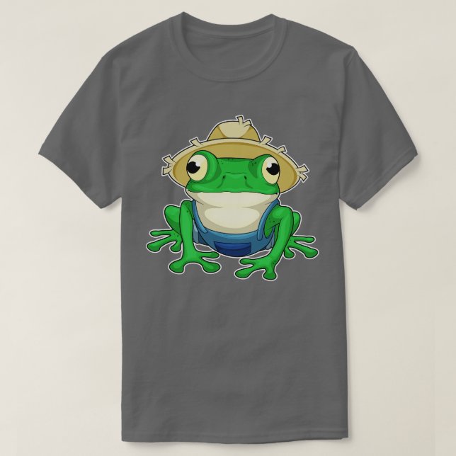 Frog Farmer Hat T Shirt (Design framsida)
