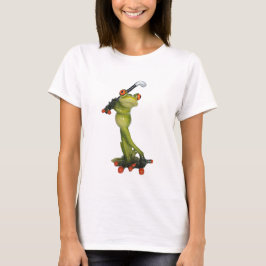 Frog Figurine Golfer T Shirt