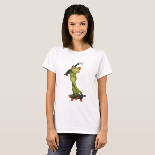Frog Figurine Golfer T Shirt