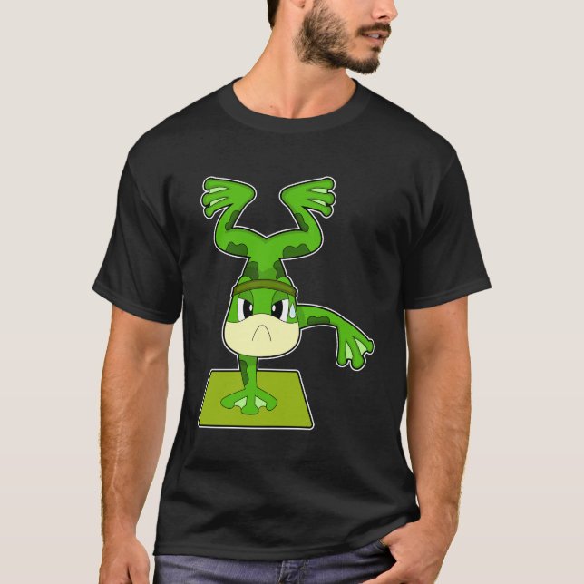 Frog Fitness Hand stand T Shirt (Framsida)