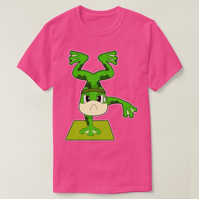 Frog Fitness Hand stand T Shirt (Design framsida)