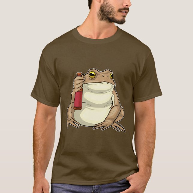 Frog Flaska Beer T Shirt (Framsida)