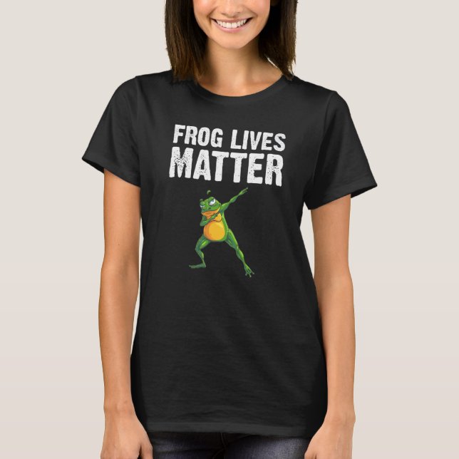 Frog For Men Women Dabbing Tadpole Herpetology T Shirt (Framsida)