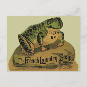 Frog Fransk Tvätt Soap Vykort