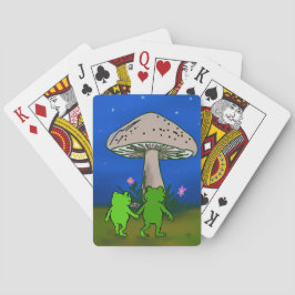 Frog Friends Couple Whimsical Cute Playing Cards Casinokort