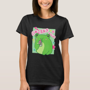 Frog Frog Älskare Mjölk Drink Strawberry T Shirt