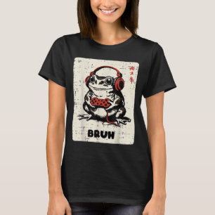 Frog Gamer Hörlurar Bruh Gaming Meme Pojkar Barn T Shirt