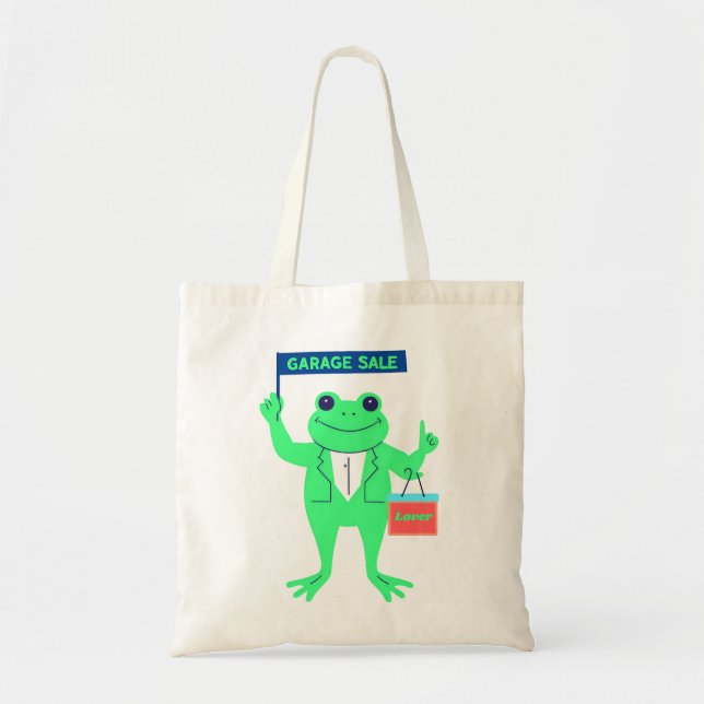Frog Garage Sale Älskare Tote Bag Tygkasse (Framsidan)
