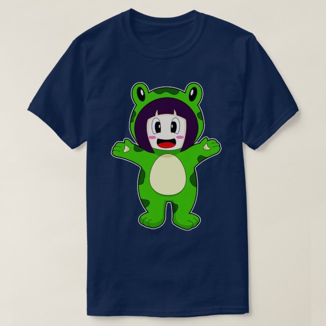 Frog Girl Costume T Shirt (Design framsida)