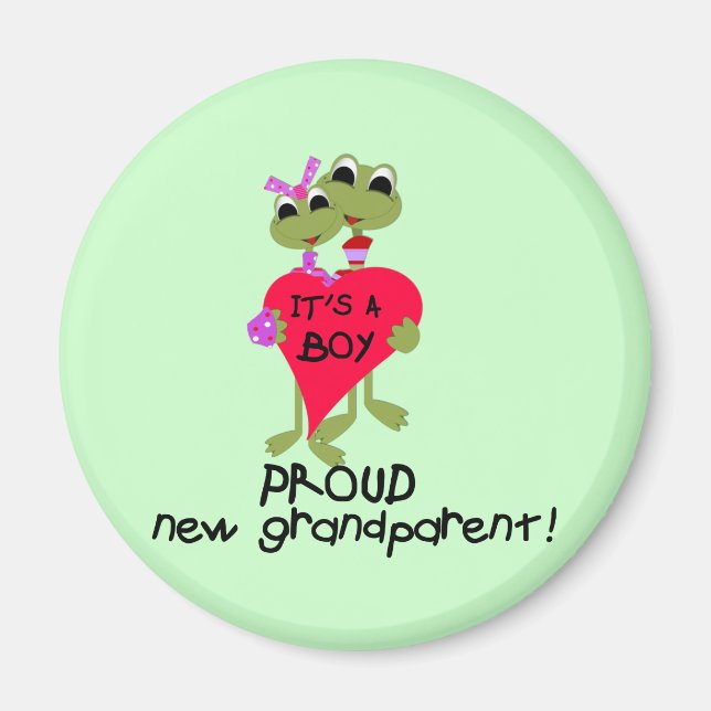 Frog Grandparent of Boy Tshirts and Gifts Magnet (Framsidan)