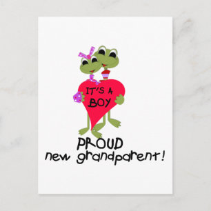 Frog Grandparent of Boy Tshirts and Gifts Vykort