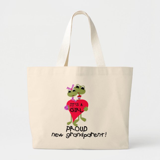 Frog Grandparent of Girl Tshirts and Gifts Jumbo Tygkasse (Framsidan)