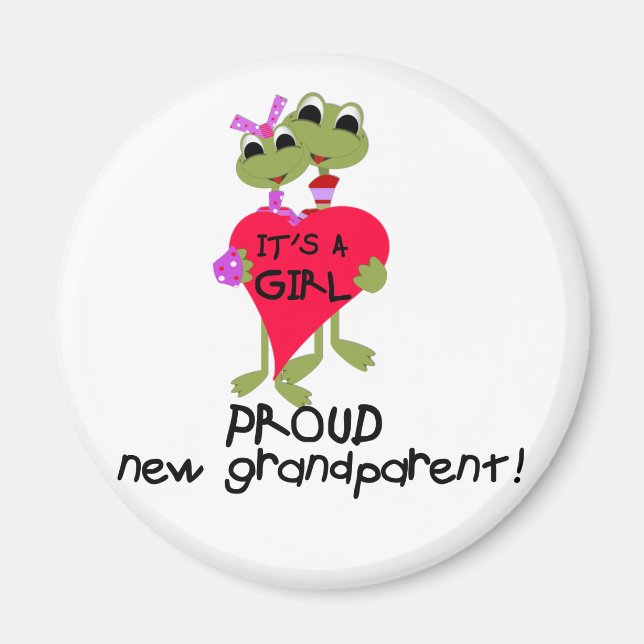 Frog Grandparent of Girl Tshirts and Gifts Magnet (Framsidan)