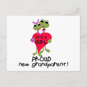 Frog Grandparent of Girl Tshirts and Gifts Vykort