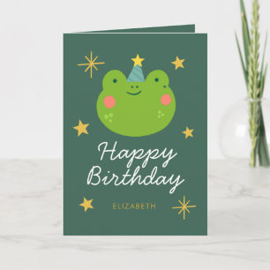 Frog Grattis på födelsedagen Cute Kort