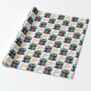 Frog Grattis på födelsedagen Gift Wrapping Papper  Presentpapper