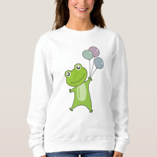 Frog Grönt Ballony Animals Kids T Shirt