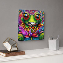 Frog Grönt för målning av Blommigt för visemisk Ab