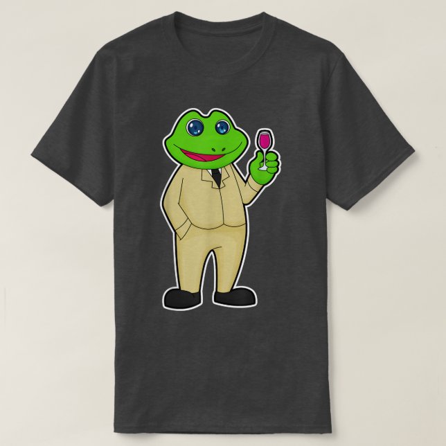 Frog Groom Jacket Wedding  T Shirt (Design framsida)