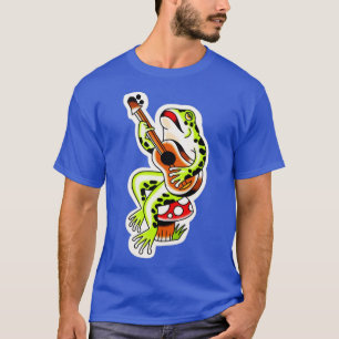Frog Guitar Traditional Tattoo T Shirt