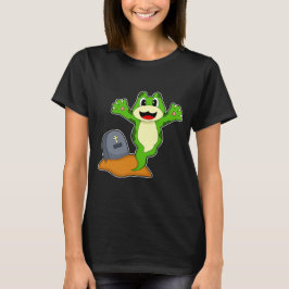 Frog Halloween Grave T Shirt