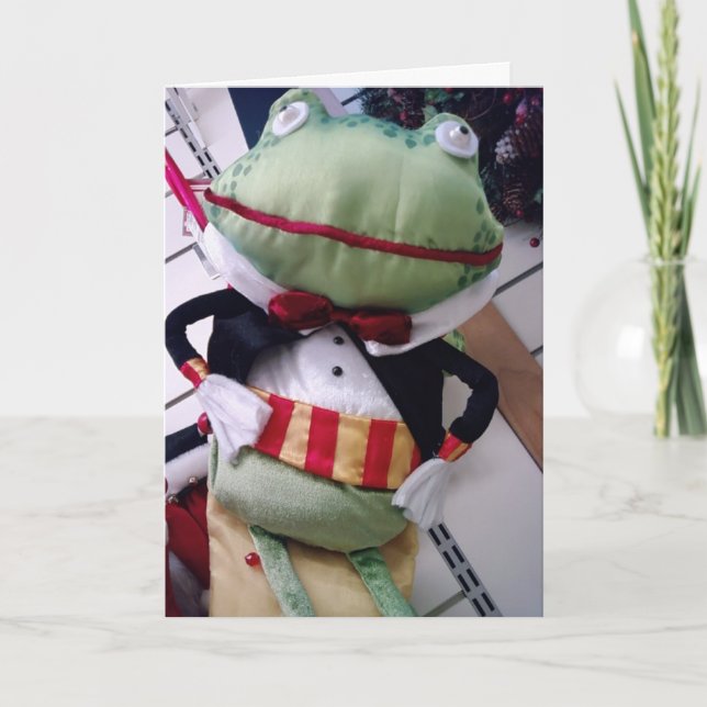 FROG HÄLSNING...HOPPY CHRISTMAS HELGKORT (Framsida)