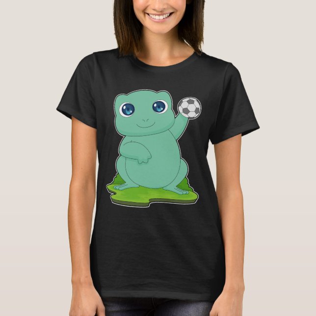 Frog Handball player Handball Sports T Shirt (Framsida)