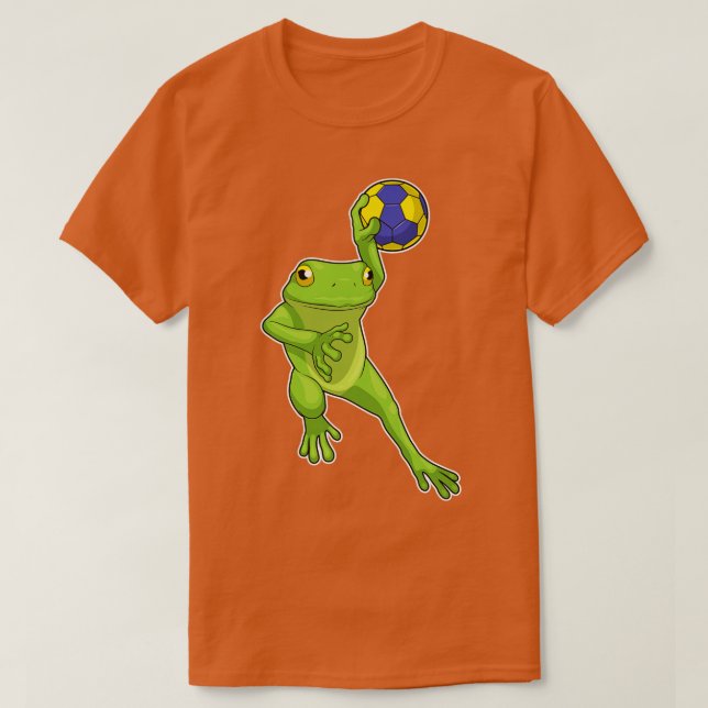 Frog Handball-spelare Handball 2 T Shirt (Design framsida)