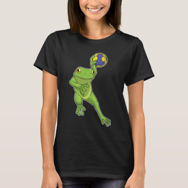 Frog Handball-spelare Handball T Shirt (Framsida)