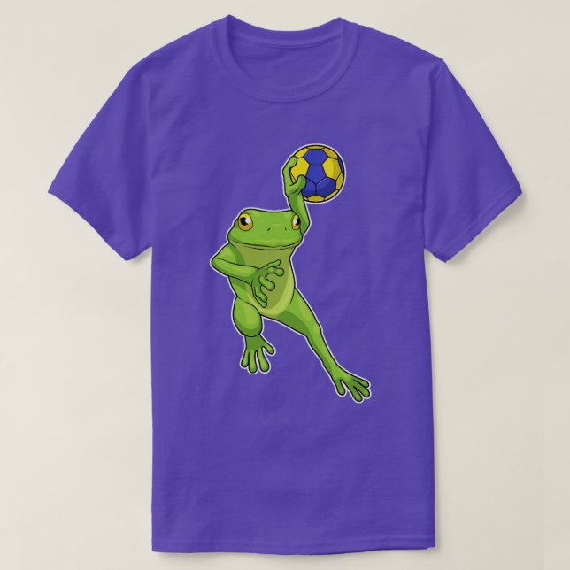 Frog Handball-spelare Handball T Shirt (Design framsida)