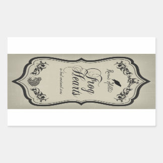 Frog Hearts Halloween Jar Sticker-etikett Rektangulärt Klistermärke